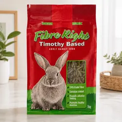 Fibre Right Adult Rabbit Pellet Food 1kg High Fibre Timothy Hay Digestive Health