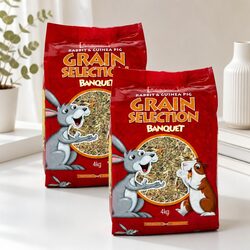 Rabbit & Guinea Pig Grain Mix for a Healthier Habitat 4kg x2