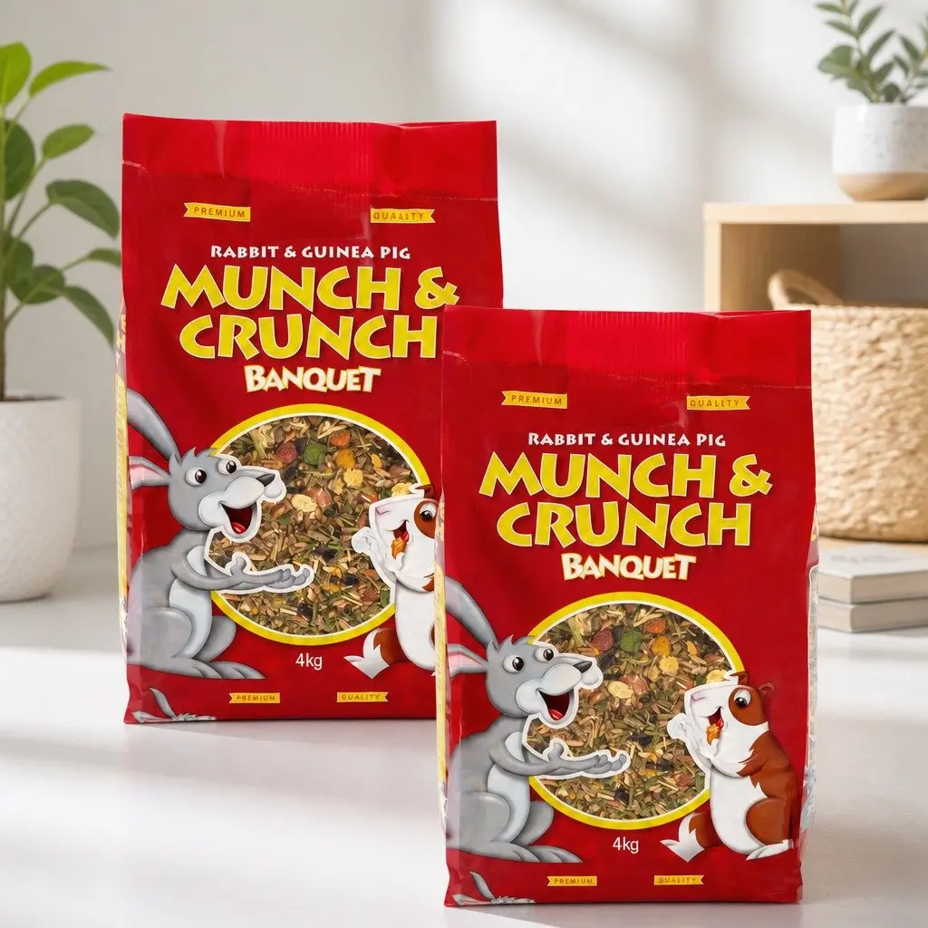 Rabbit Guinea Pig Grain Seed Mix 4kg Crunchy Blend for Dental Health