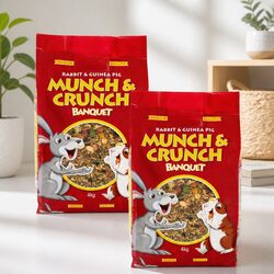 Nourishing Rabbit Guinea Pig Munch Crunch Mix 4kg x2