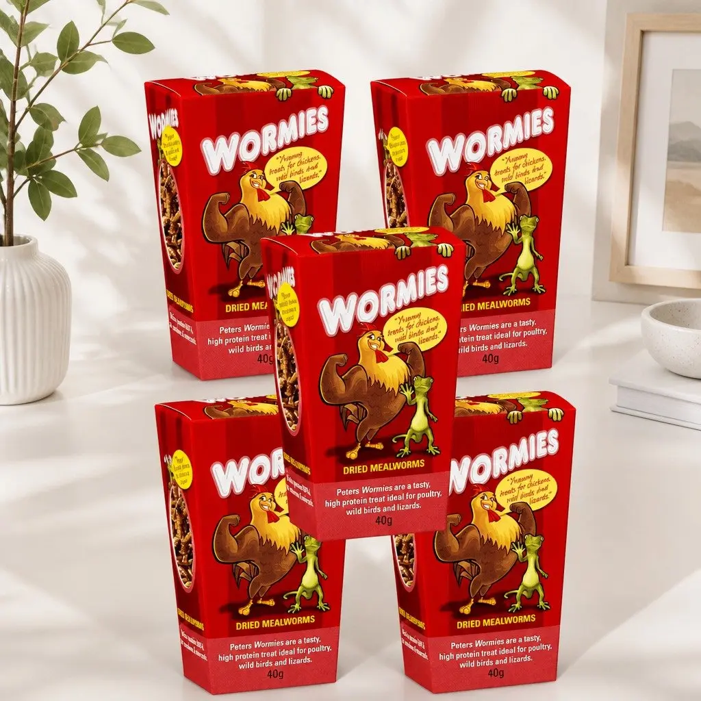 Dried Mealworm Treat 40g High Protein Supplement for Poultry Wild Birds Reptiles Fish