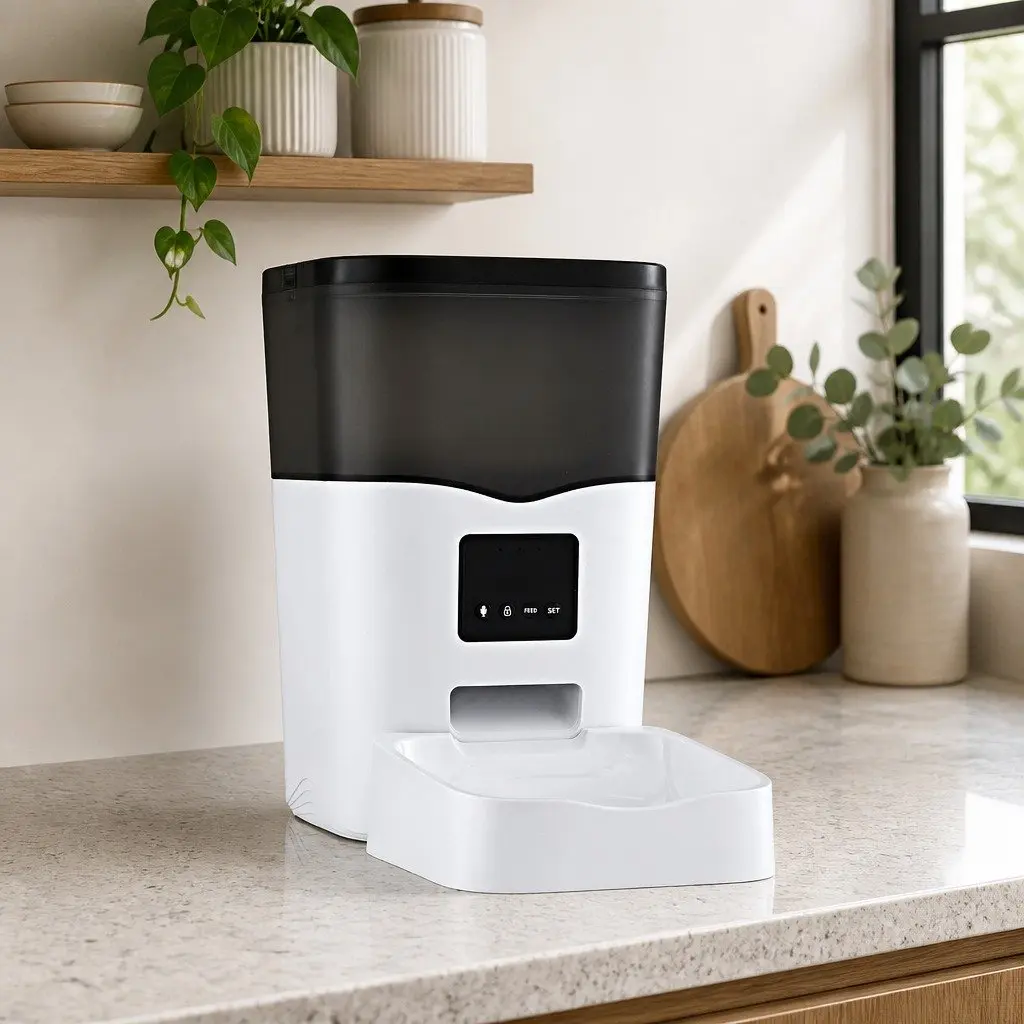 Automatic Pet Feeder 3L WiFi Smart Dog Cat Food Dispenser with Flexible Scheduling and Dual Power Options