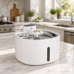 Stylish 2.6L Pet Water Fountain and Feeder for Dogs and Cats