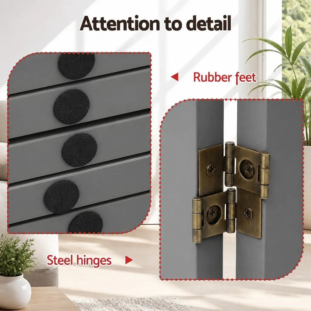 Dog Playpen 6 Panels Foldable Wooden Safety Fence