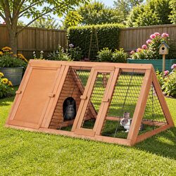 Stylish Rabbit Hutch Chicken Coop for Outdoor Use 119cm