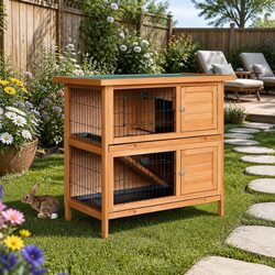 Enhance Your Space with a Double Tier Rabbit Hutch