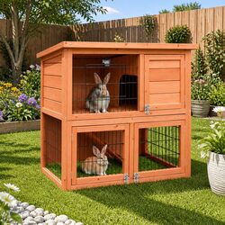 Elevate Your Pet's Lifestyle with This Two-Storey Hutch