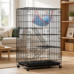 Elevate Your Pet's Home with This 3-Level Cage