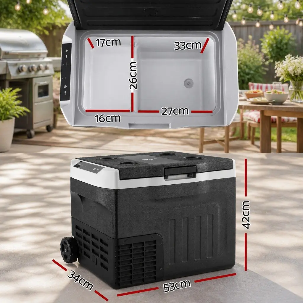 Portable Fridge Freezer 30L Camping Cooler 12V 24V 240V Power Compressor