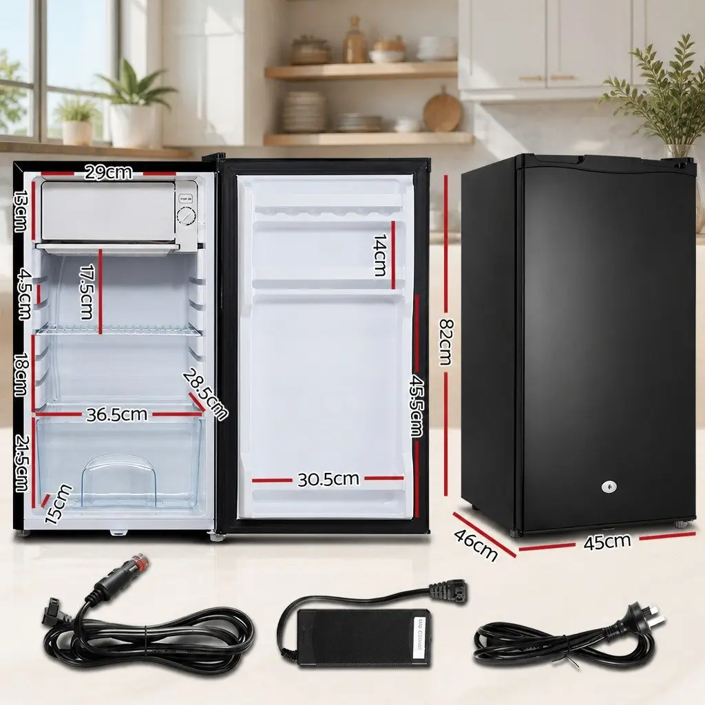 Portable Fridge Freezer 95L Upright Cooler 12V 24V 240V Multiple Power Options