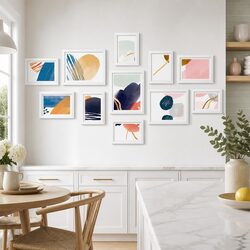 Photo Frame Set 11PCS White Wall Display Multiple Sizes Picture Frames with