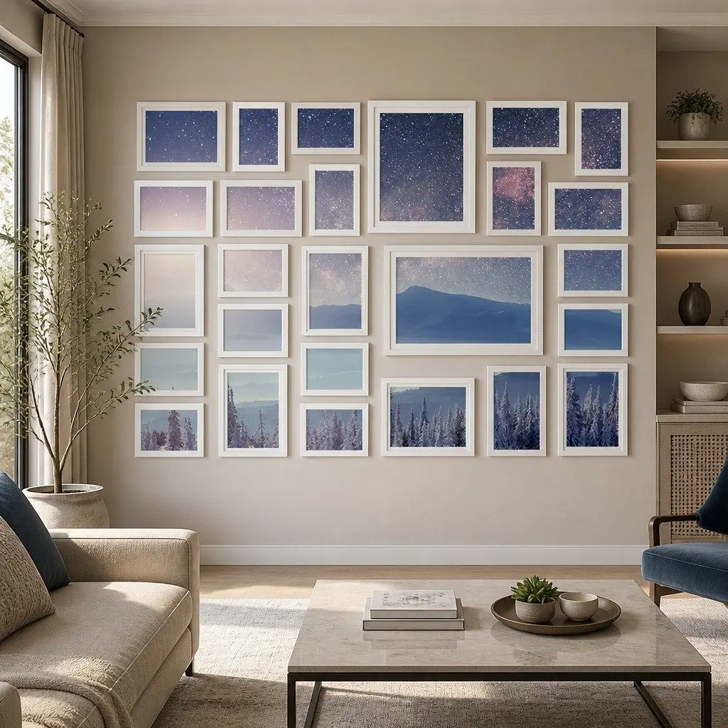 Photo Frame Set 26 Piece Multiple Sizes 3.5x5 4x6 5x7 8x10 Wall Art Display