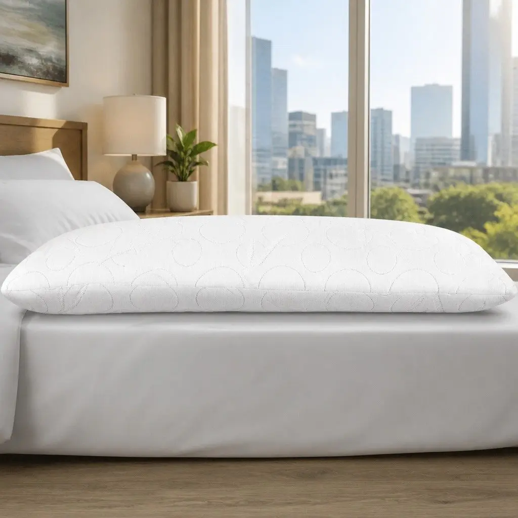 Full Length Body Support Pillow Memory Foam Bamboo Cover Machine Washable