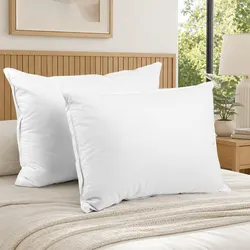 Goose Feather Down Pillows for a Cozy Bedroom Twin Pack