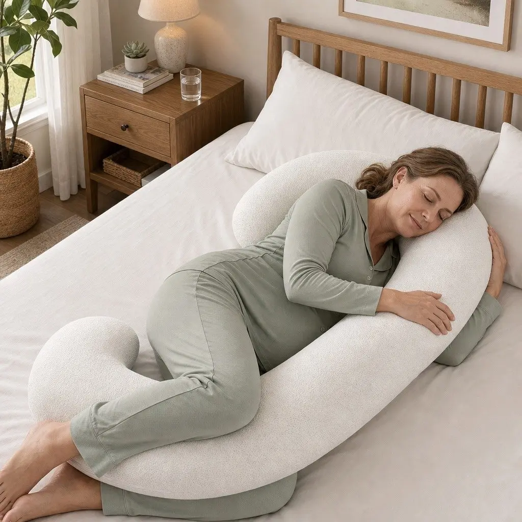 C-Shaped Pregnancy Pillow Body Support Side Sleepers Maternity Pillow Belly