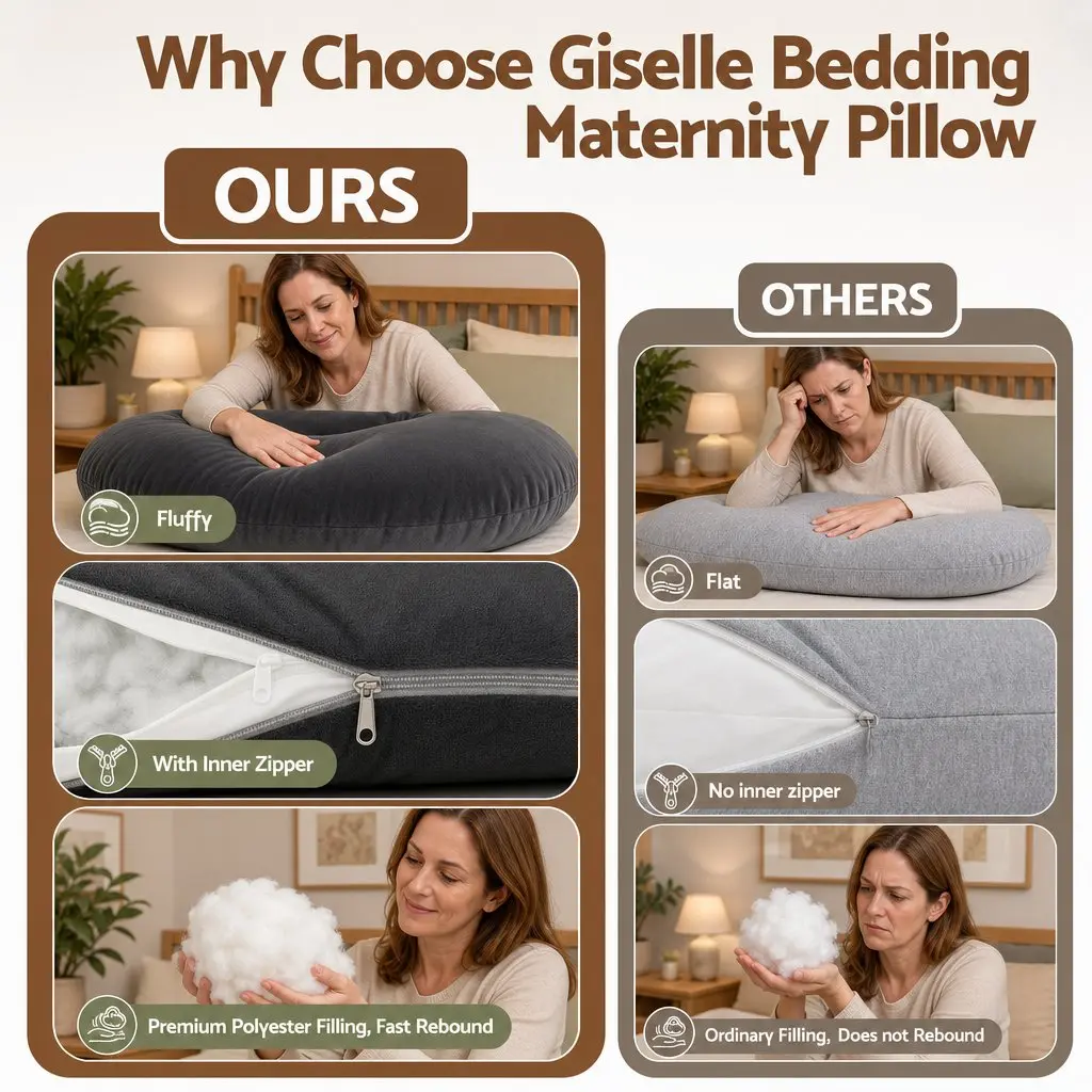 G-Shaped Pregnancy Pillow Full Body Maternity Support Cushion for Side Sleepers