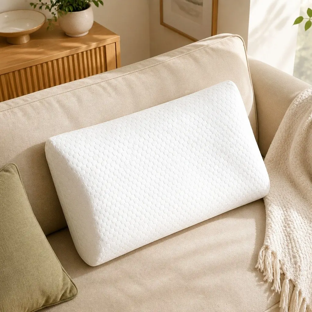 Memory Foam Orthopaedic Pillow 60cm x 40cm Gel Infused Neck Support for Side Back Sleepers 2 Piece