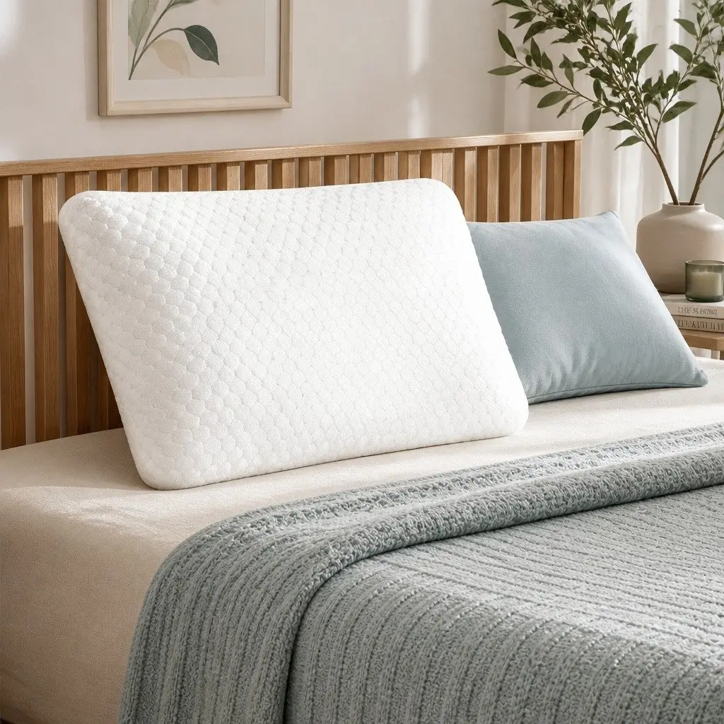 Memory Foam Orthopaedic Pillow 60cm x 40cm Gel Infused Neck Support for Side Back Sleepers 2 Piece