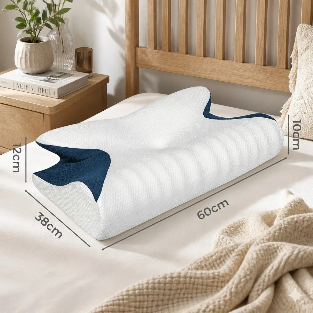 Memory Foam Cervical Pillow Ergonomic Neck Support for Pain Relief and Sleep Comfort