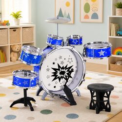 11-Piece Blue Kids Drum Set for Musical Fun