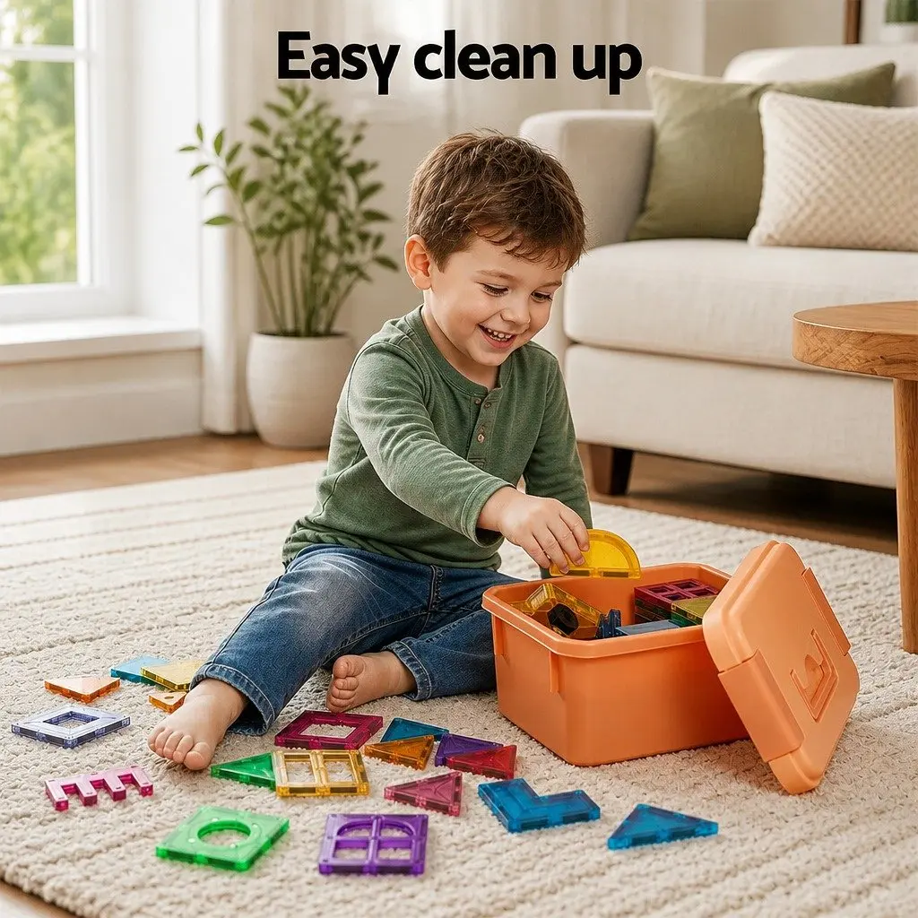 Magnetic Tiles Building Toys 60pcs STEM Educational Construction Set for Kids