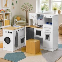 Stylish Wooden Kids Kitchen Playset for Imaginative Spaces