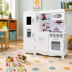 Stylish Kids Wooden Kitchen Set - Enhances Play Areas