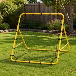 Portable Soccer Rebound Net Training Goal Yellow Sports Football Baseball Aid