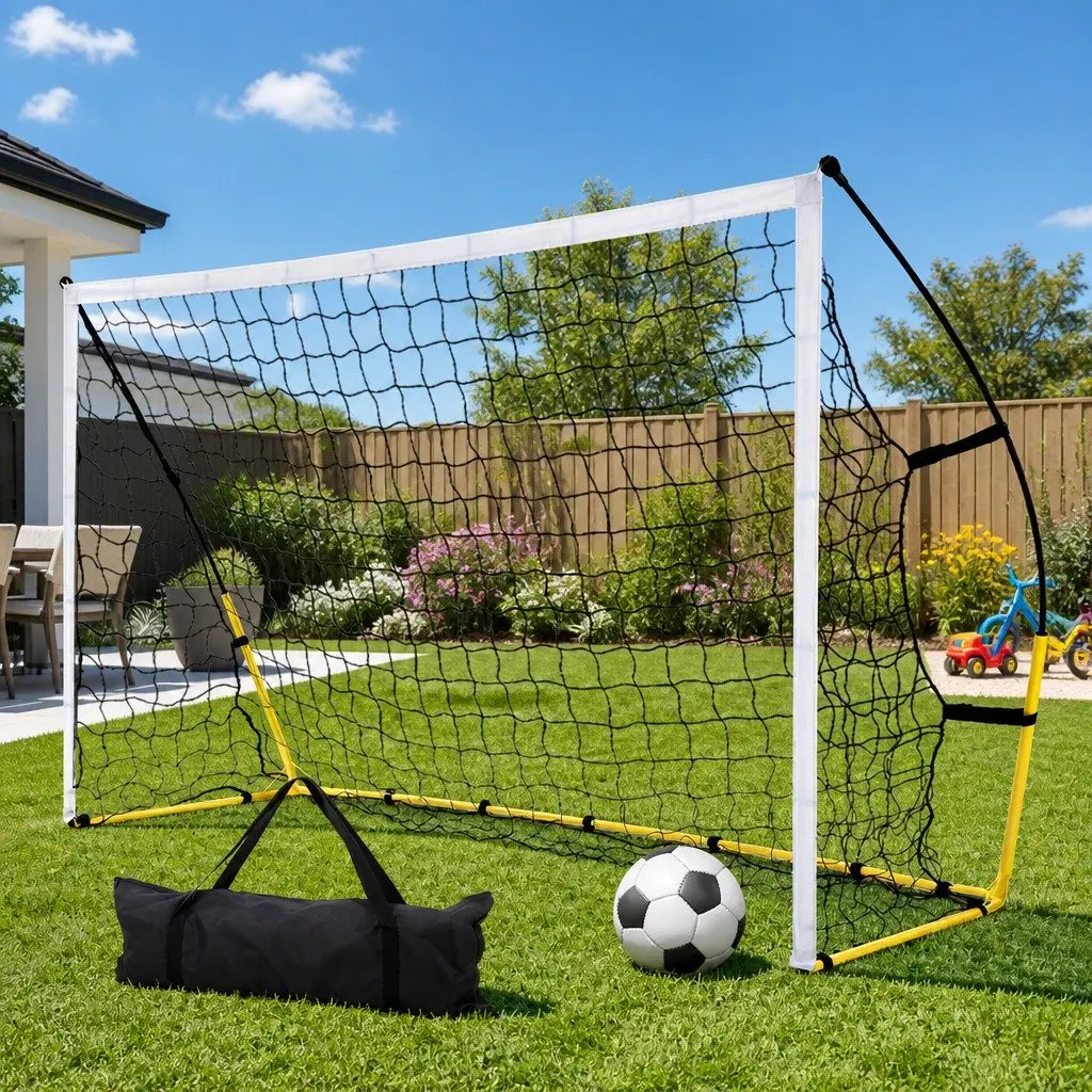 Portable Soccer Goal Net 2.4m Football Training Rebounder Sports Equipment
