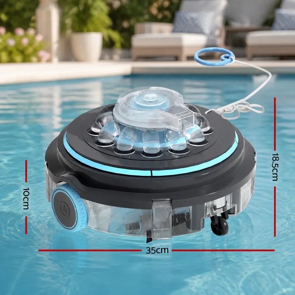 Robotic Pool Cleaner Cordless Automatic Vacuum Grey Smart Cleaning Technology