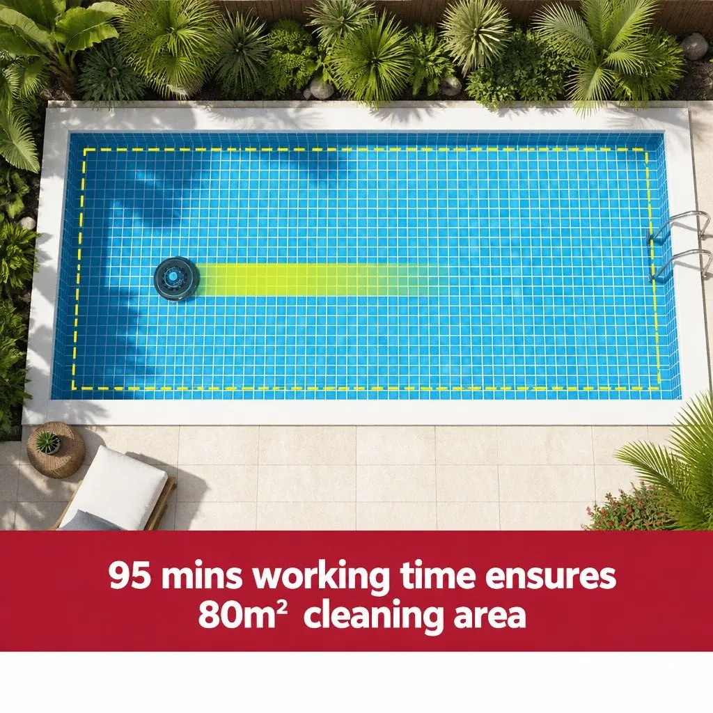 Robotic Pool Cleaner Cordless Automatic Vacuum Grey Smart Cleaning Technology