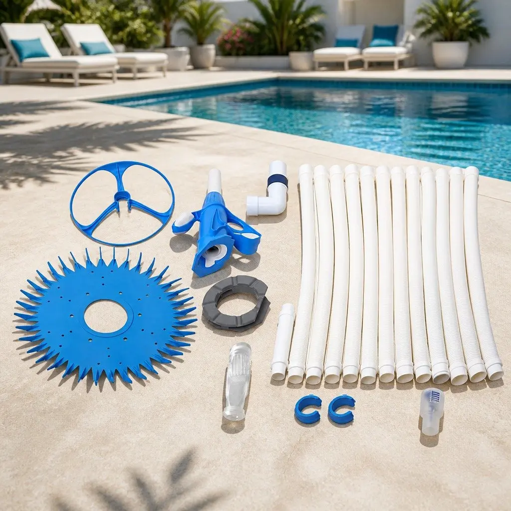 Automatic Swimming Pool Cleaner 10M Hose Finned Disc for Above Ground and In-Ground Pools