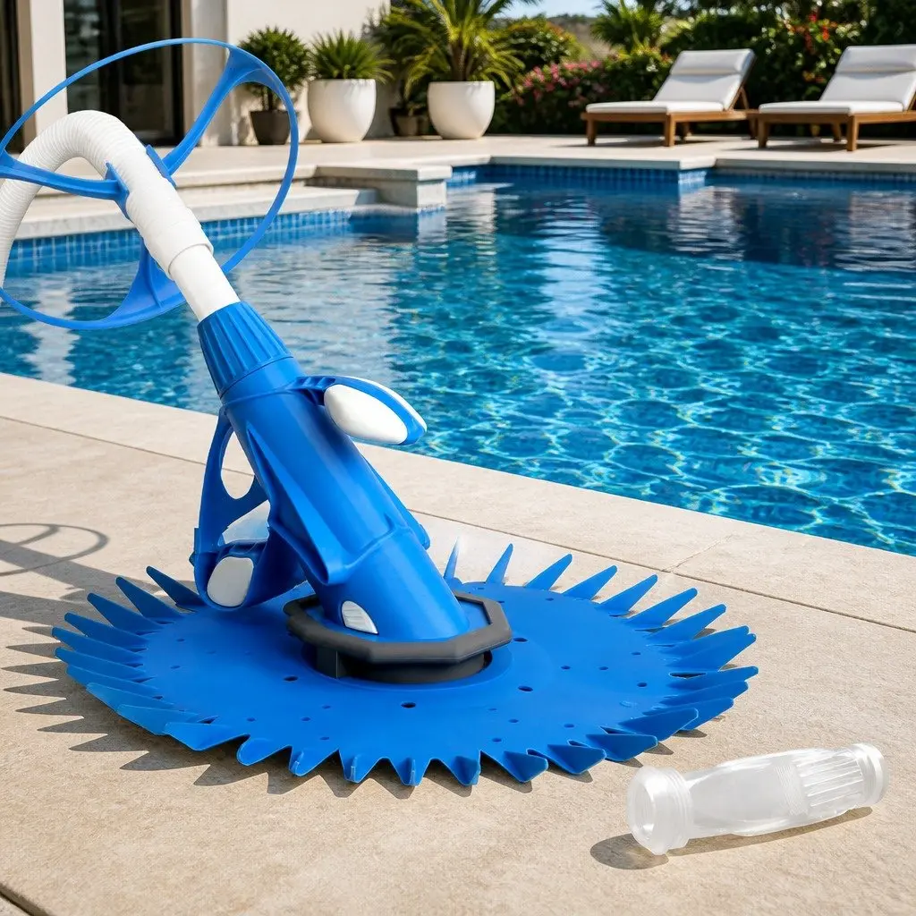 Automatic Swimming Pool Cleaner 10M Hose Finned Disc for Above Ground and In-Ground Pools