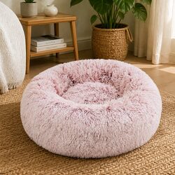 Enhance Your Space with a Large Pink Donut Dog Bed