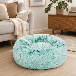 Teal Donut Dog Bed Cover - Elevate Your Pet's Comfort