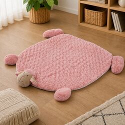 Stylish Pink Pet Bed for Cats and Dogs with Toys