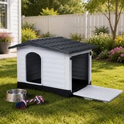 Comfortable Grey Dog Shelter Enhancing Your Space
