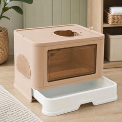 Stylish Foldable Cat Litter Box for Enhanced Privacy