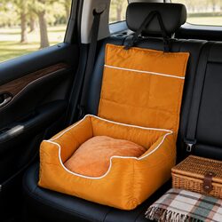 Dog Car Seat Pet Travel Safety Carrier Waterproof Cushion Washable Cover Orange