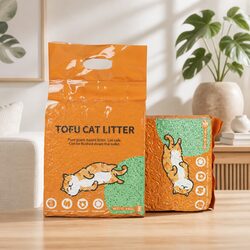 Tofu Cat Litter Clumping Green Tea Scent Biodegradable Flushable Odour Control