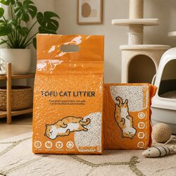 Tofu Cat Litter Clumping Natural Biodegradable 2.5kg Bag Odour Control x12
