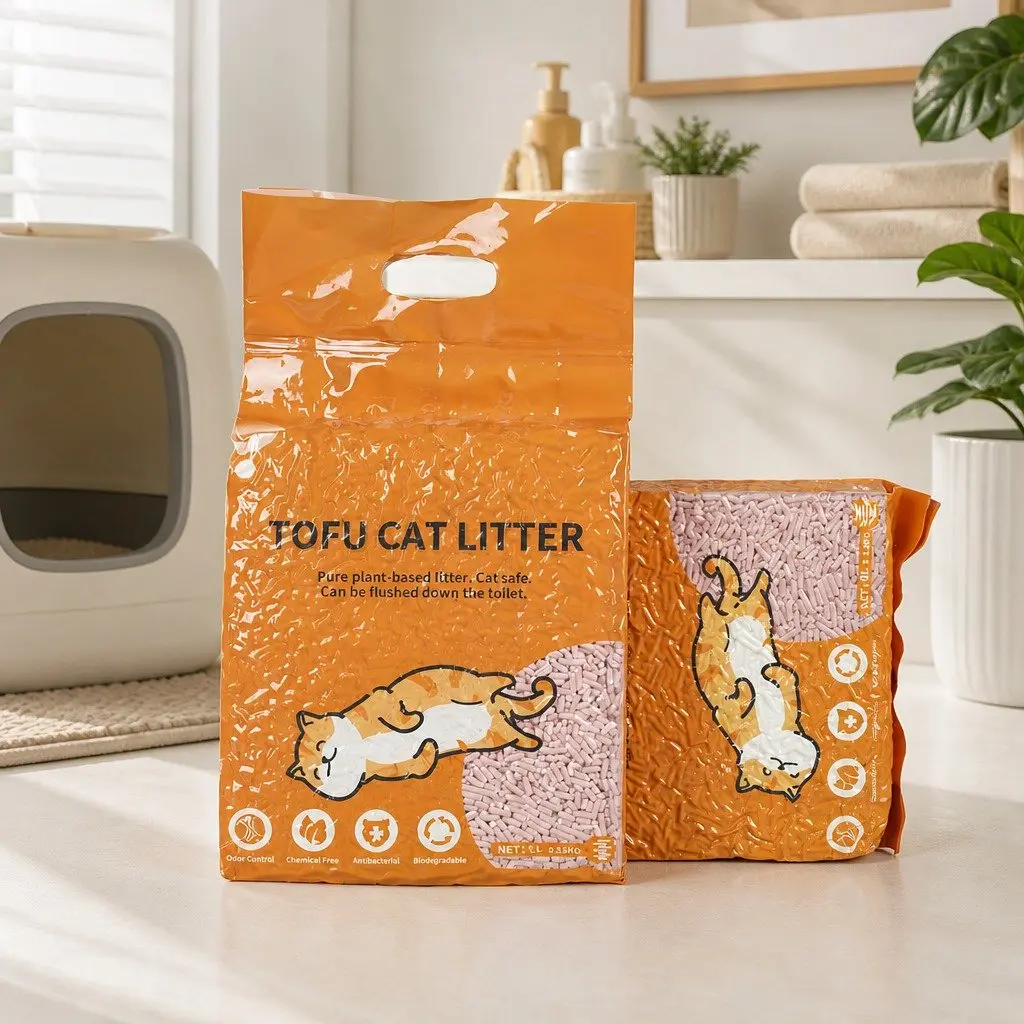 Tofu Cat Litter 2.5kg Clumping Biodegradable Flushable Odour Control