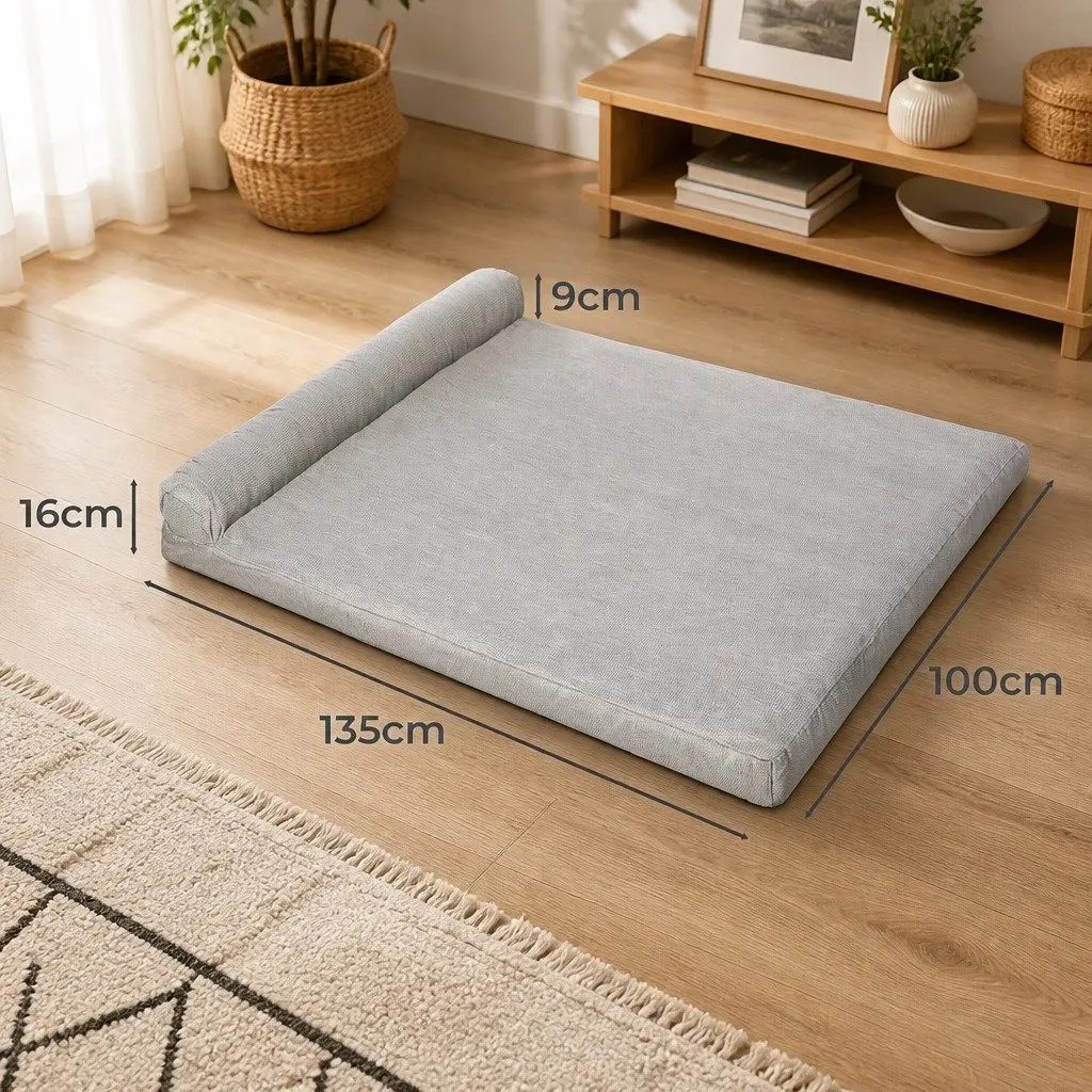 XXL Pet Bed Waterproof Chew-Proof Memory Foam Cushion for Dogs and Cats Washable Mat