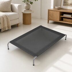 Elevated Pet Trampoline Bed XXL Raised Dog Cat Sleeping Resting Frame Grey