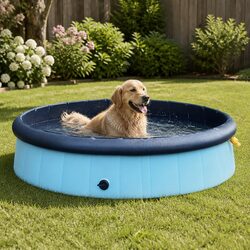 Folding Pet Pool for a Fun Backyard Experience