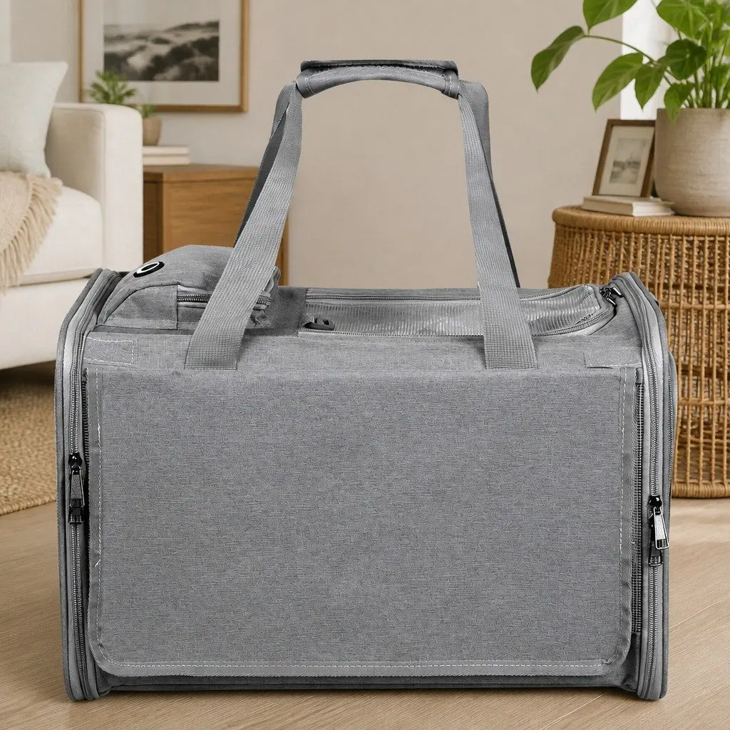 Pet Carrier Bag XL Portable Foldable Mesh Shoulder Crossbody