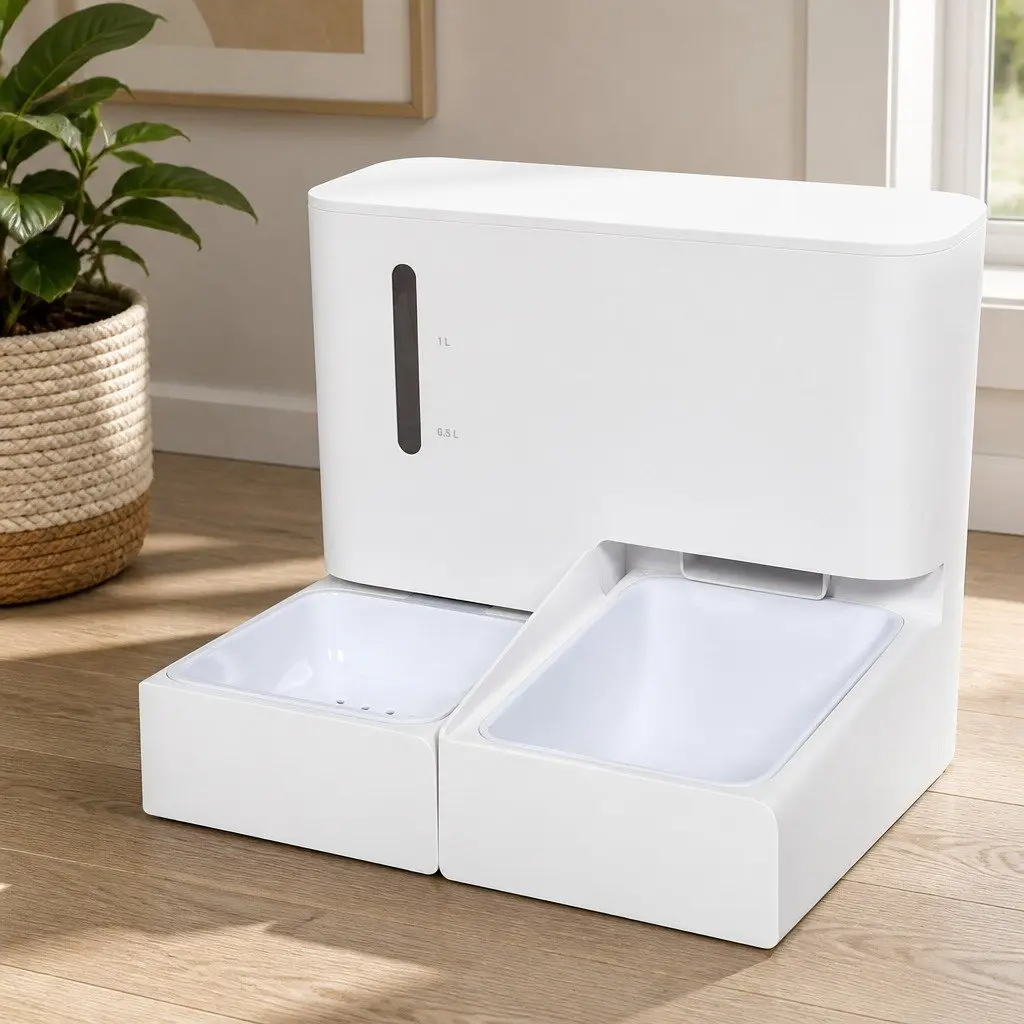 Automatic Pet Feeder Water Dispenser 5L Food 4L Water WiFi App Control Dual Power