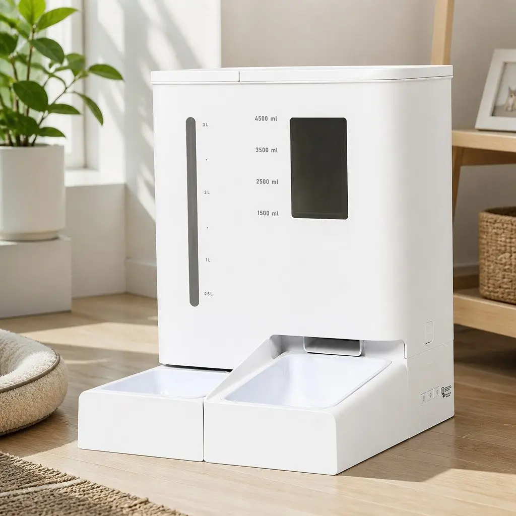 Automatic Pet Feeder Water Dispenser 5L Food 4L Water WiFi App Control Dual Power