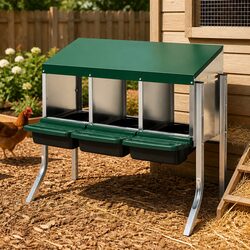 Elevate Your Poultry Space with a 3-Hole Nesting Box