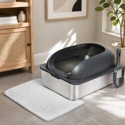 Open Design Stainless Steel Cat Litter Box for Your Home